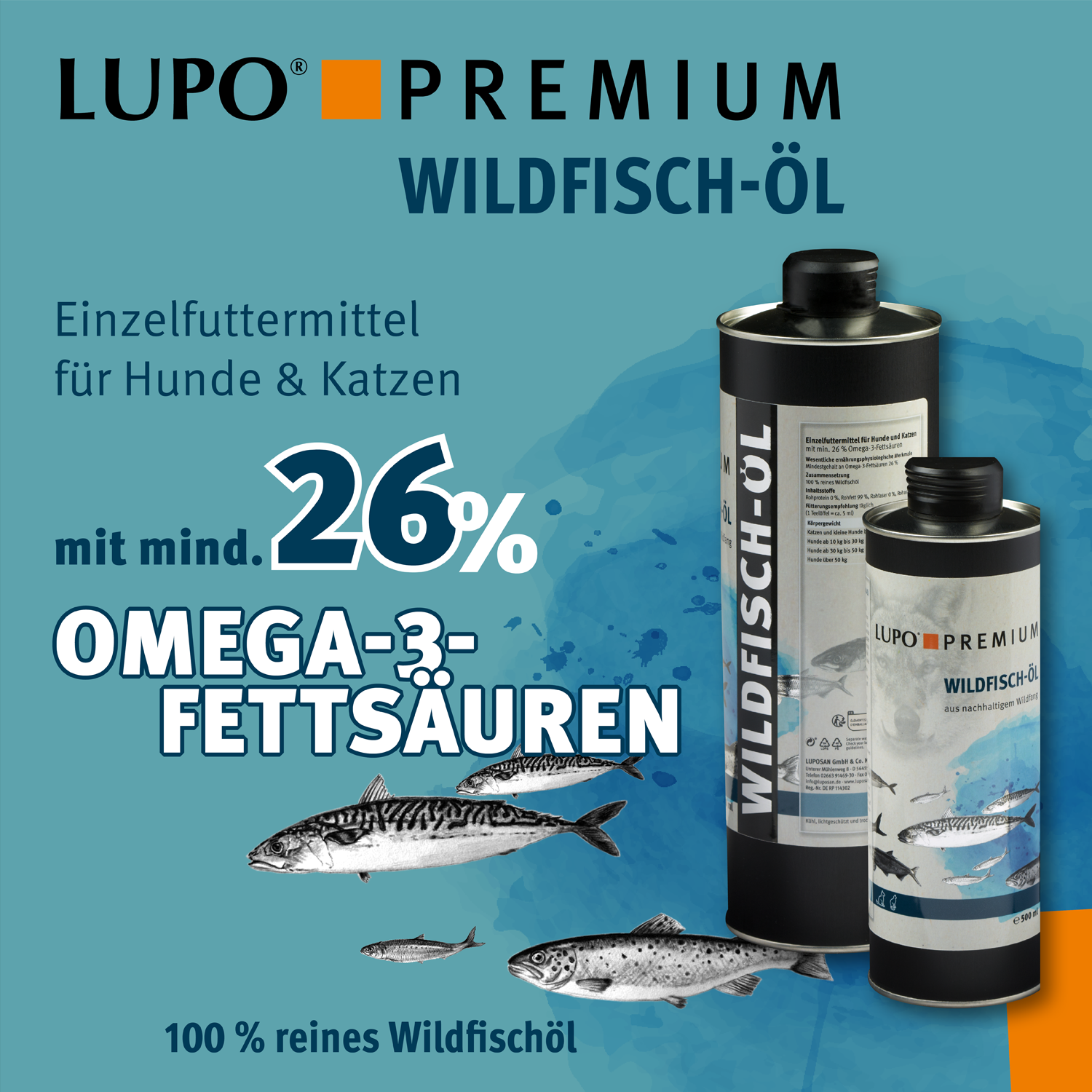 LUPO Premium Wildfisch-Öl 500 ml