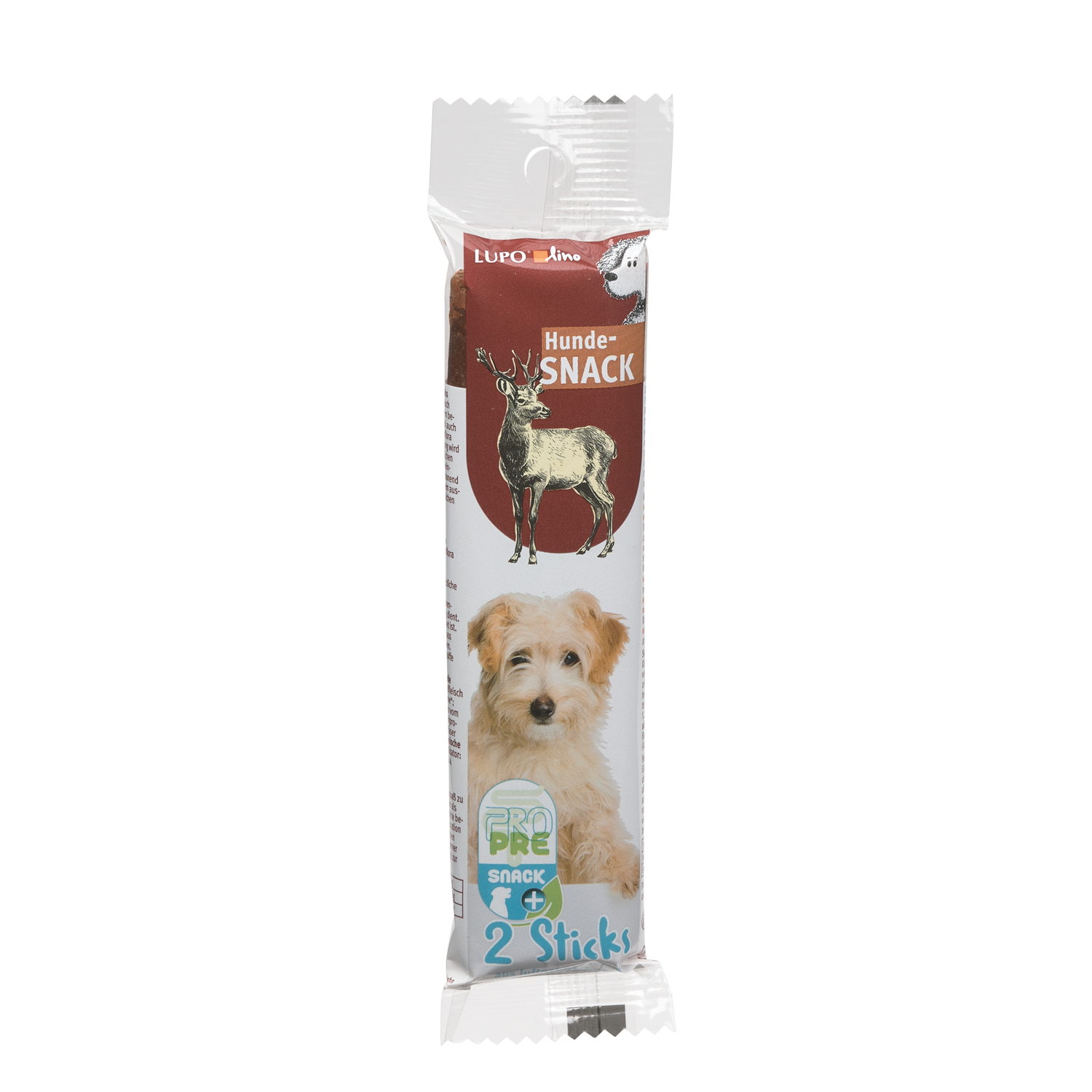 LUPOlino Hunde-Sticks Hirsch 2 Stück 50g