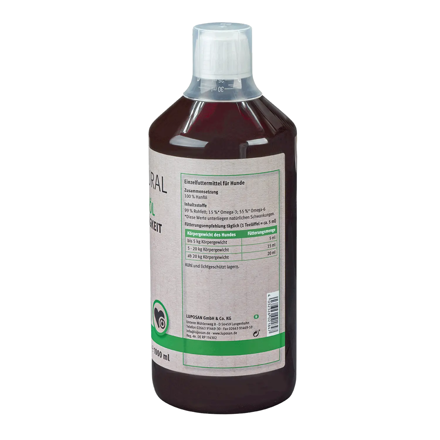 LUPO NATURAL Hanföl 1000 ml