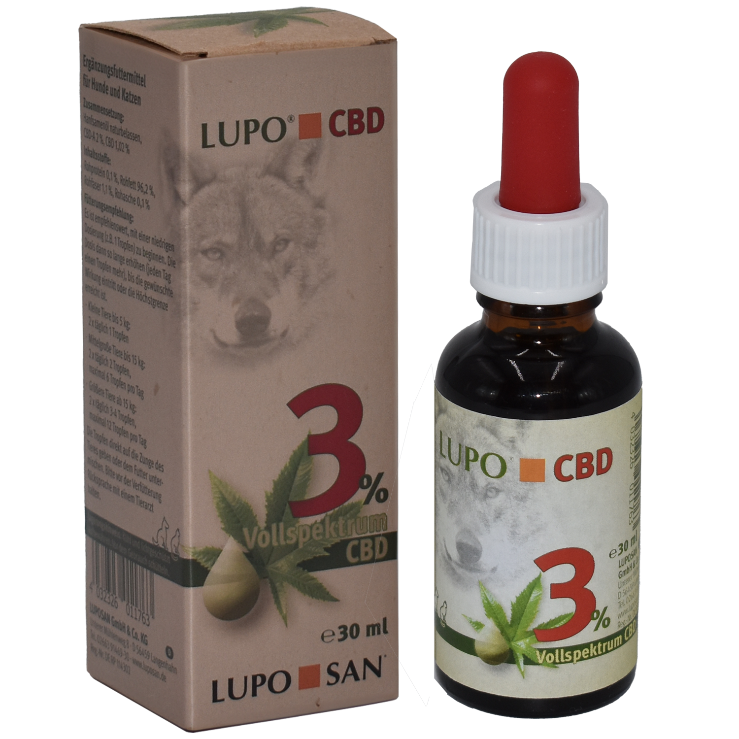 LUPO CBD Vollspektrum 3% - 0,0 % THC 30ml