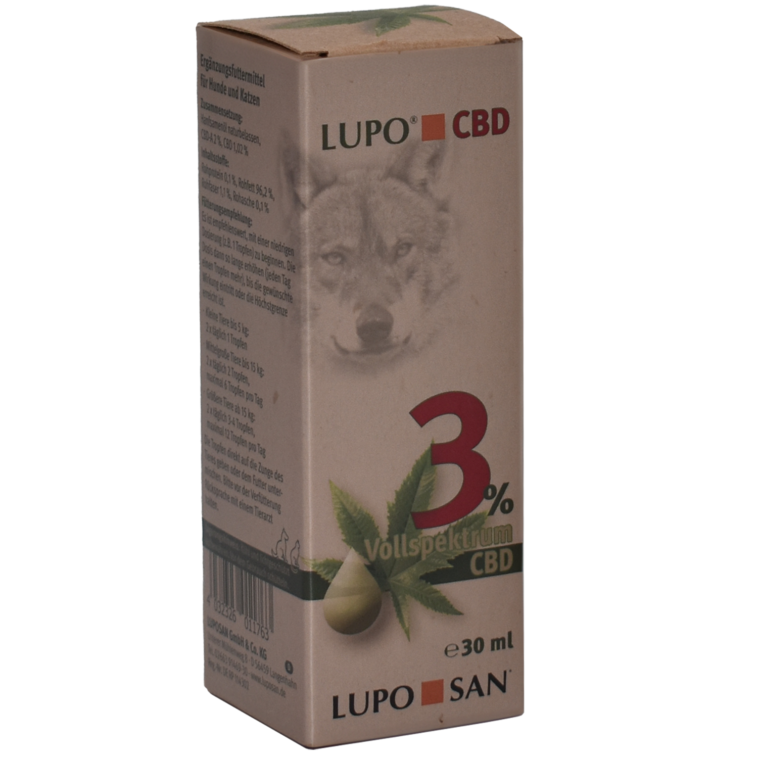 LUPO CBD Vollspektrum 3% - 0,0 % THC 30ml